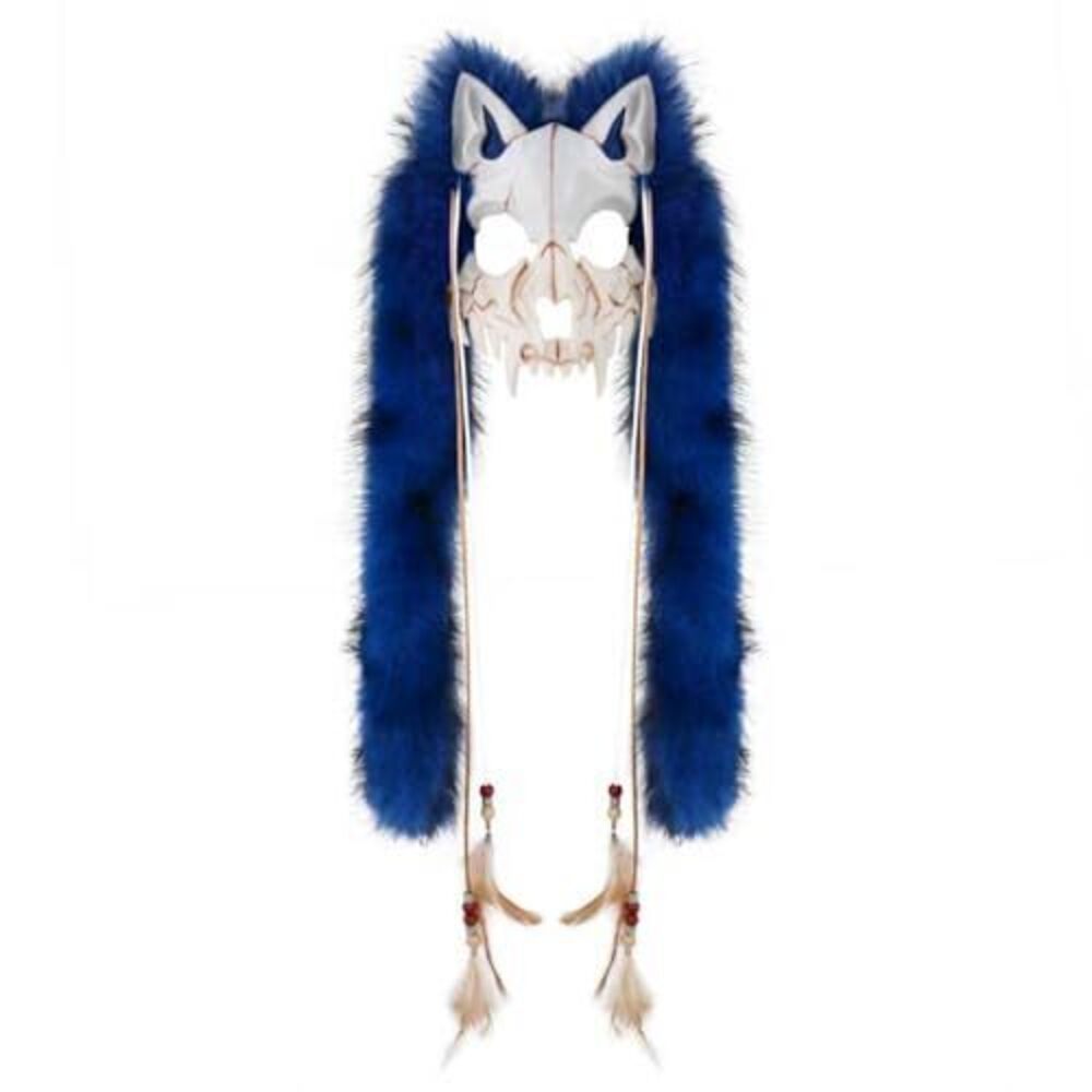 2344 Faux Fur Furry Animal Wolf Fox Face Mask Werewolf Costume Cosplay